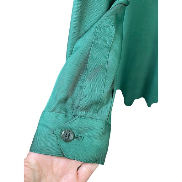 Anne Pinkerton Top Size S Womens Kelly Green Long Sleeve Button Up japananne - Picture 7 of 15